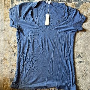 James Perse size 4 (large) blue tee shirt NWT
